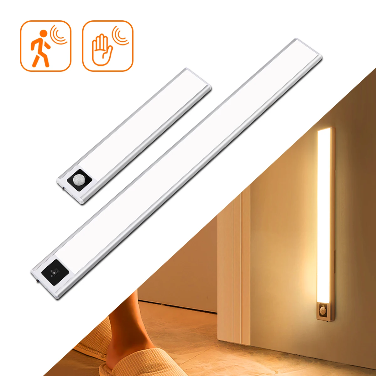 

Hand Sweep Motion Sensor Light Wireless Usb Rechargeable Led Night Light Closet Wardrobe Led Light Wall Staircase Kitchen Lamp