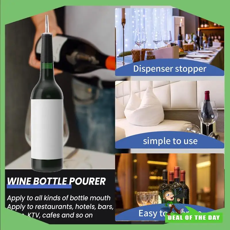 -ABPO 4 قطعة الفولاذ المقاوم للصدأ ويسكي الخمور النفط زجاجة نبيذ المدفق غطاء صنبور سدادة الفم موزع نادل المنزل بار الطرف الوصول