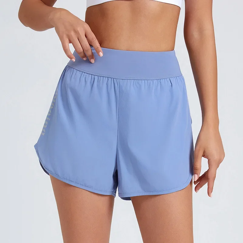 Shorts casuais soltos para mulheres, roupas de ioga anti-luz, fitness e corrida