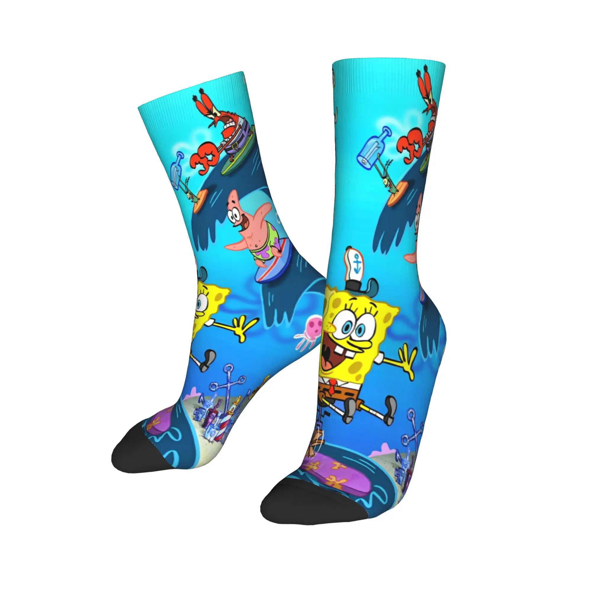 SpongeBob anime cartoon themasokken Merch voor dames Zweetabsorberende bedrukte sokken