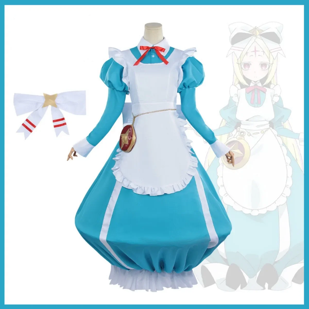 Anime Gushing Over Magical Girls Morino Korisu Cosplay Costume Wig Nero Alice Lolite Maid Dress Women Cute Halloween Party Suit