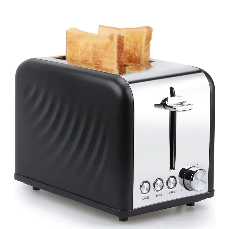Toaster with 6 Temperature Settings, for Bagels, Waffles, Specialty Breads, Puff Pastry, Snacks, Extra Wide, 2 Slices, 4
