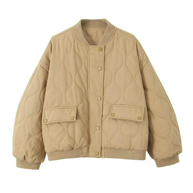 2026 Autumn/Winter New Fashionable Casual Versatile Commuting Loose Pilot Shoulder Wide Washable Cotton Outerwear for Men Women