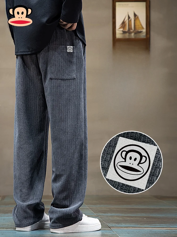 

Мужские повседневные брюки Paul Frank прямого кроя, весна-осень, свободный крой, удобные спортивные брюки из полиэстера, не мнущиеся