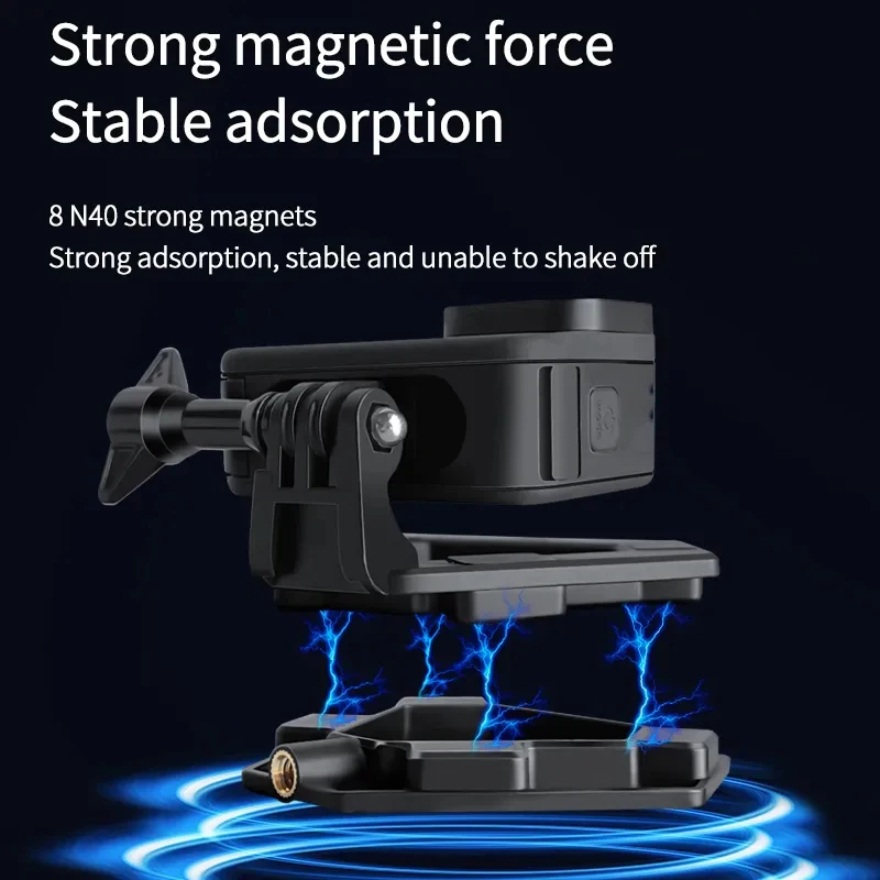 Magnetic Suction Support for DJI Action 4 Gopro 11 Insta360 X3 Strong Magnet Adsorption Chest Bracket Take First Person Bracket