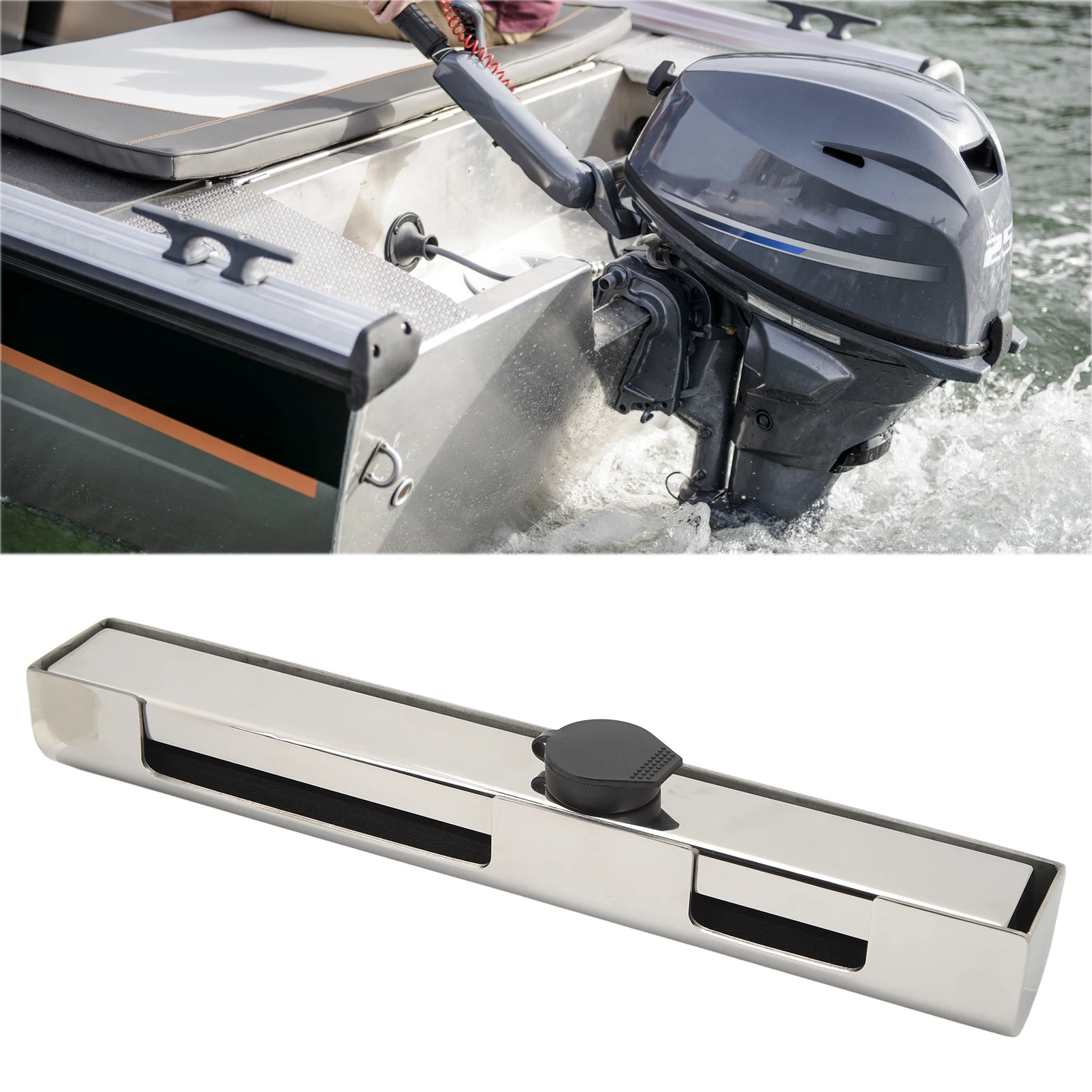 

Boat Engine Lock with Key Boat Motor Lock Outboard Engine Lock with 2 Keys 304 Stainless Steel Long Durability for Yacht Marine