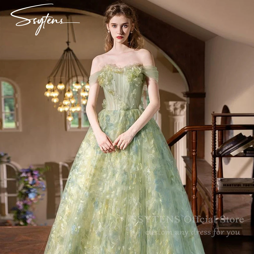 

SSYTENS Princess Prom Dresses 2025 Romantic Off Shoulder A Line Formal Party Dress Woman Customized ty Dress Woman Customized 고급