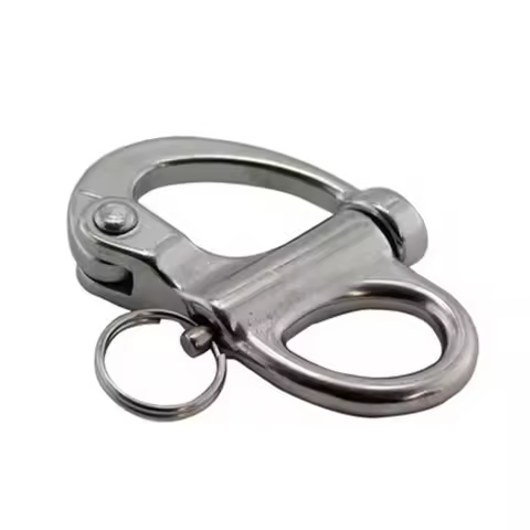 316Stainless Steel 50 Fixed Snap Anchor Shackle Rigging Silver Fixed Eye Bail with Eye Ring for Sailboat