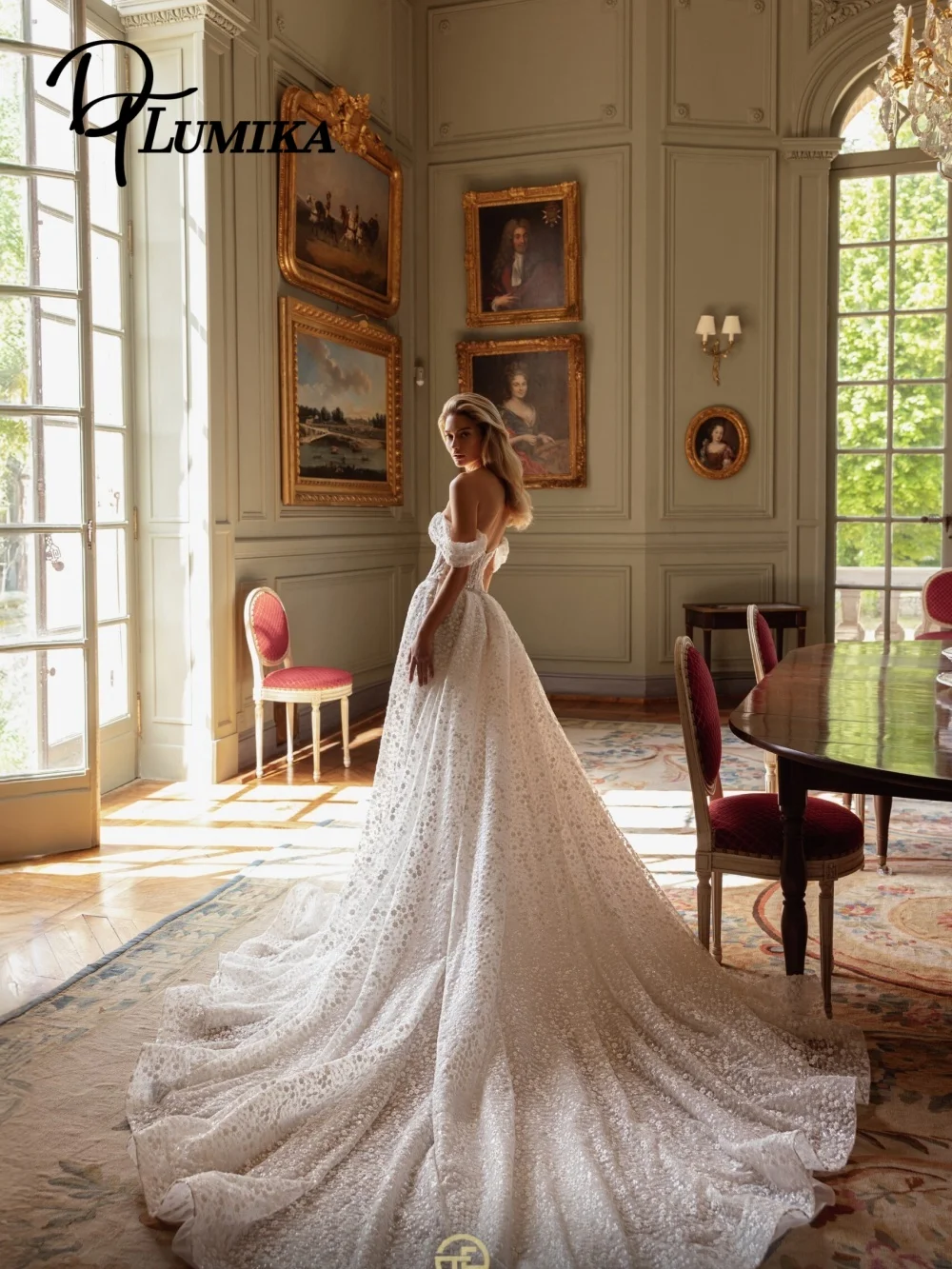 فستان زفاف ساحر على شكل قلب أنيق مزين بثوب زفاف رشيق عاري الكتفين مزين بطول الأرض حسب الطلب #3