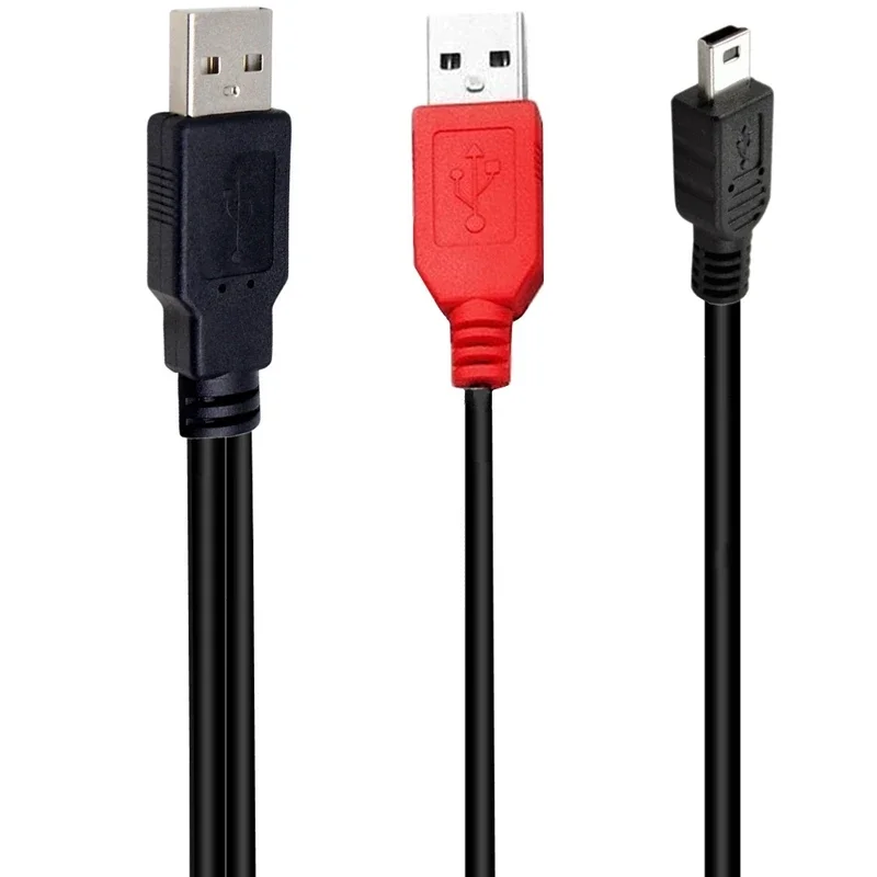 2 in 1 USB2.0/Type-c/Type-b/Micro/Mini Y-splitter With Usb Power Supply For Printer Scanner External Hard Drive