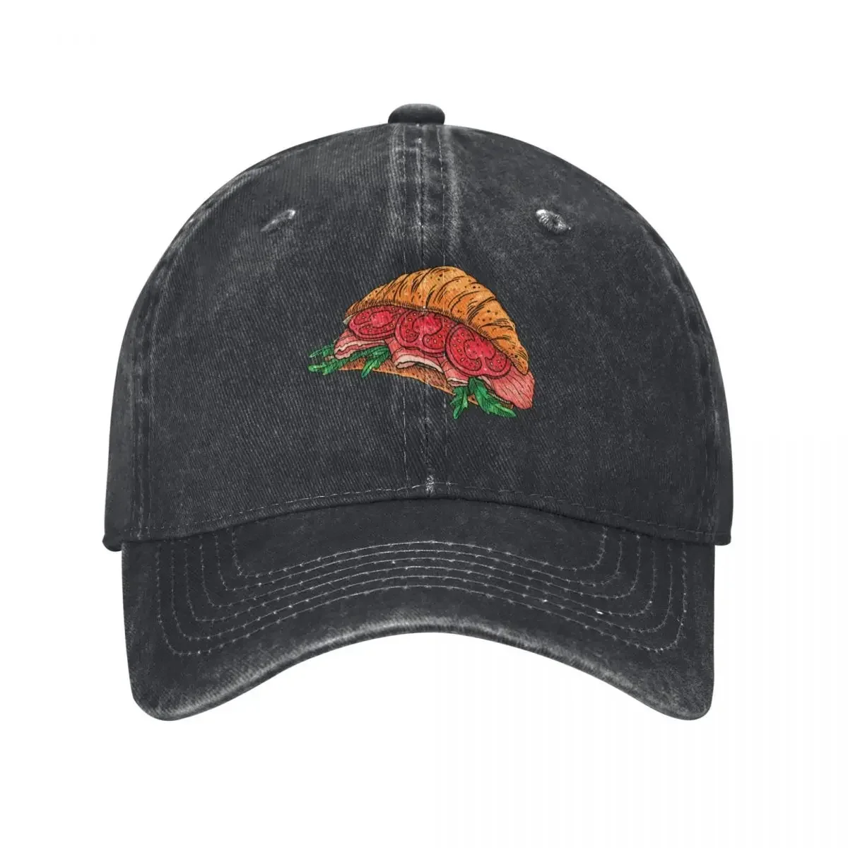 Bacon Croissant Sandwich Baseball Cap Thermal Visor Hip Hop Trucker Cap cute Caps For Men Women's