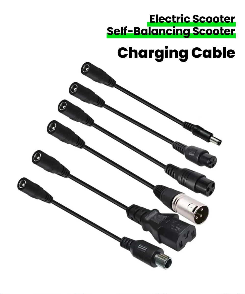 DC 5.5X2.1 zu M12 M16 3-Pin XLR RCA IEC 3P 8016 5525 Verbindungskabel-Adapter für E-Scooter und E-Bike Ladegeräte Zubehör Stecker – Detail 1