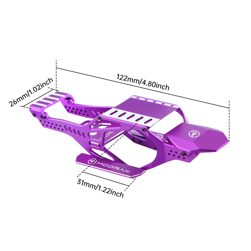 ModRax 3-Section CVD Steering Angle 55° Wider +6MM for 1/24 Axial SCX24
