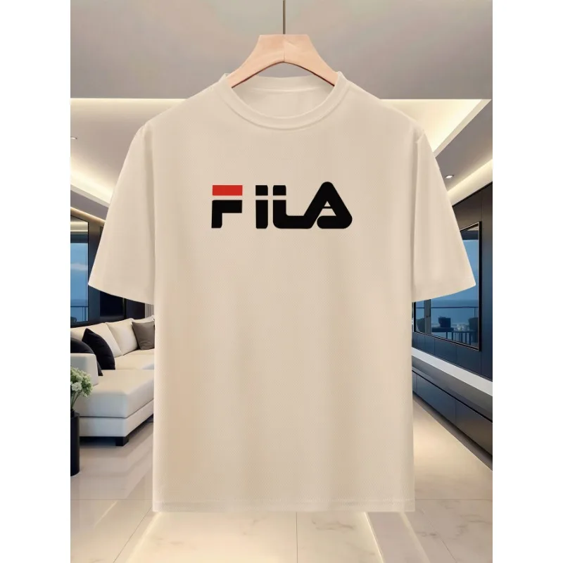 2026 Summer Men's Crew Neck Short Sleeve T-shirt Lightweight Breathable Sports Top For Running Outdoor Casual Wear