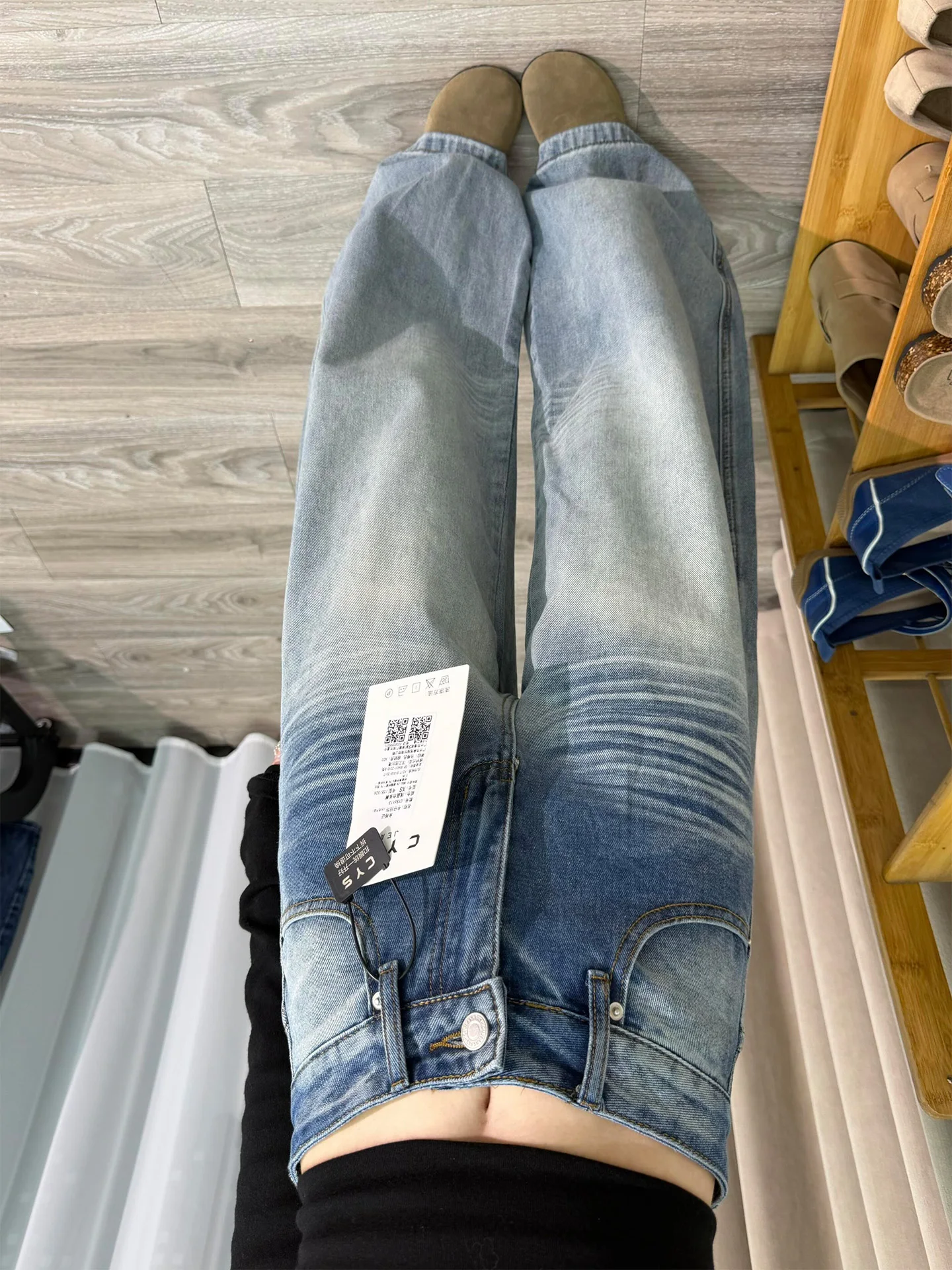 

High Waist Wide Leg Light Blue Denim Jeans Women's Summer New Style Washed Vintage Slimming American Style Casual Jeans