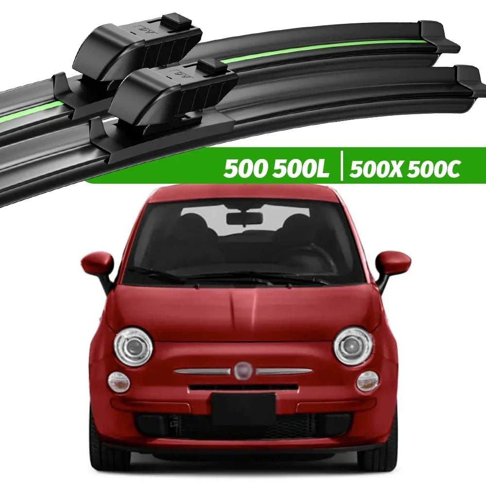 

For Fiat 500 2007-2017 500L 2012-2022 500X 2014-2023 500C 2pcs Front Windshield Wiper Blades Accessories Windscreen Window