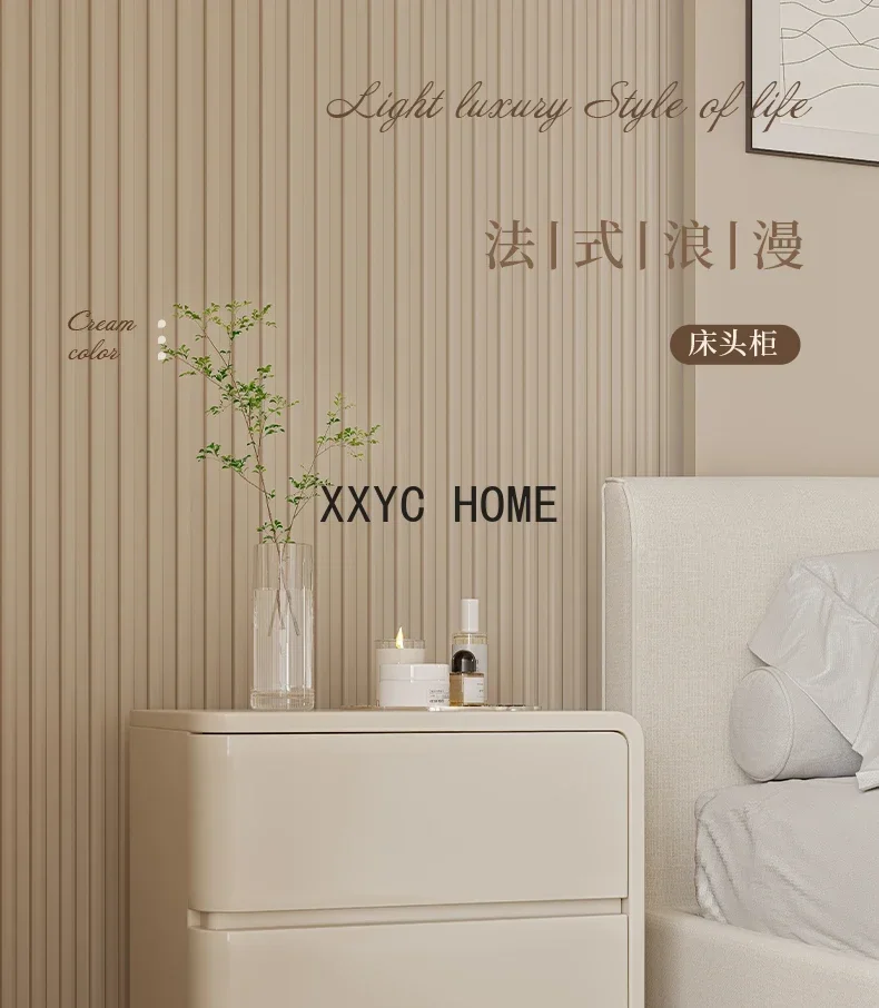 

Bedside Table Modern Small Bedside Cabinet Solid Wood Light Luxury Bedroom Minimalist High Sense Designer storage cabinet