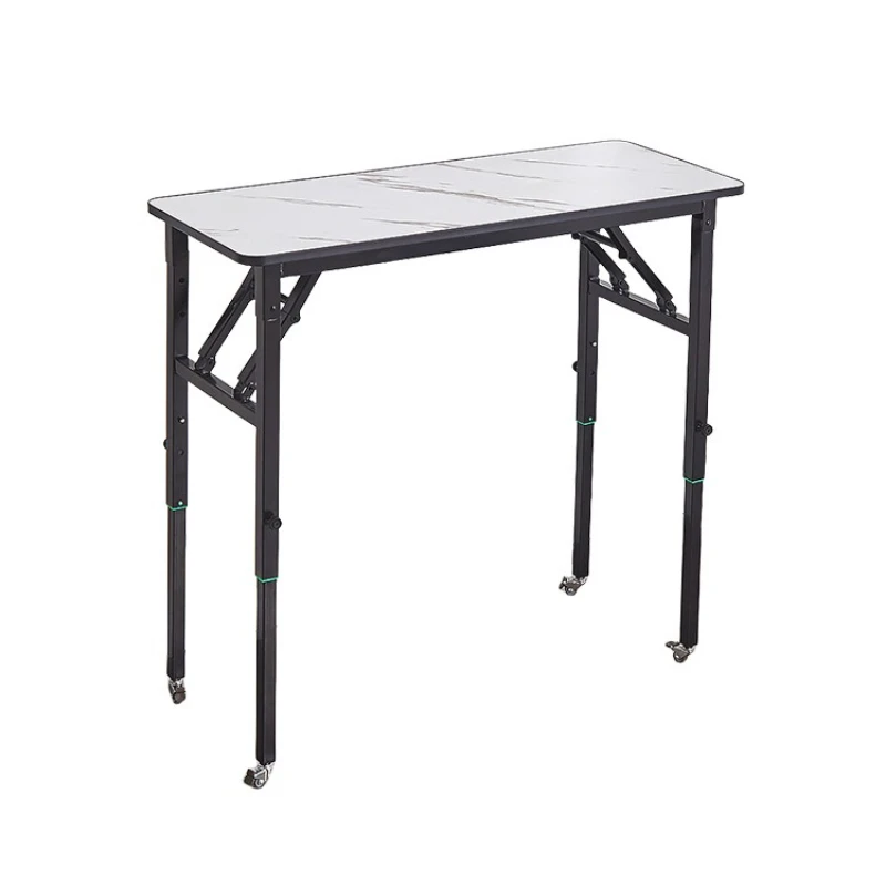 Workbench Wheeled Desk Removable Computer Desk Live Push-Pull Table Lifting Folding Tables