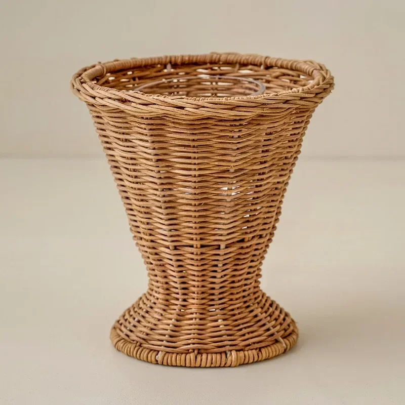 Rattan vase natural rattan woven decorative vase living room desktop creative ornament