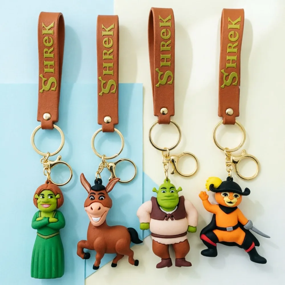 Llaveros de figuras 3D de Shrek, monstruo de dibujos animados, estilo anime, bonitos colgantes para bolsos y mochilas, regalo para fans y parejas