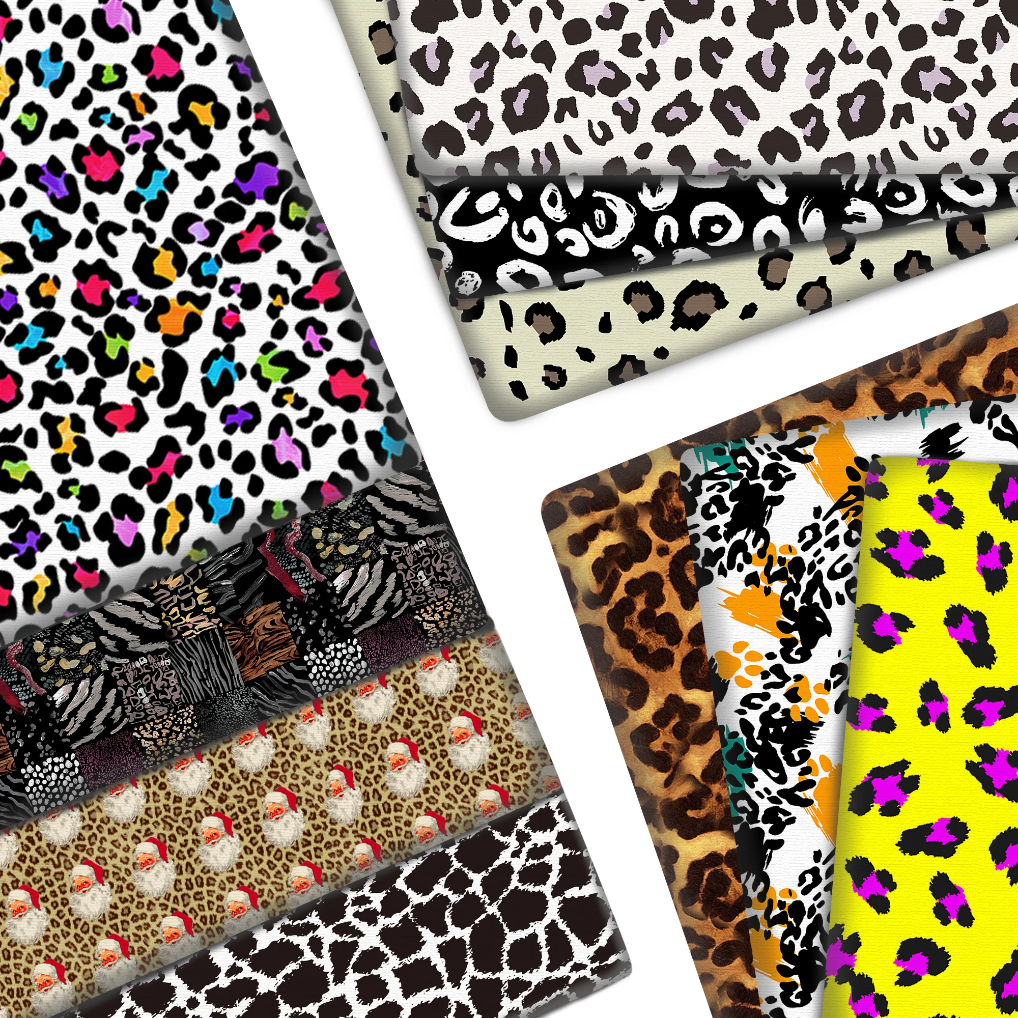 50*145cm Patchwork Leopard  Polyester Cotton/Pure Cotton Satin Fabric Tissue Sewing Quilting Fabrics Needlework Material