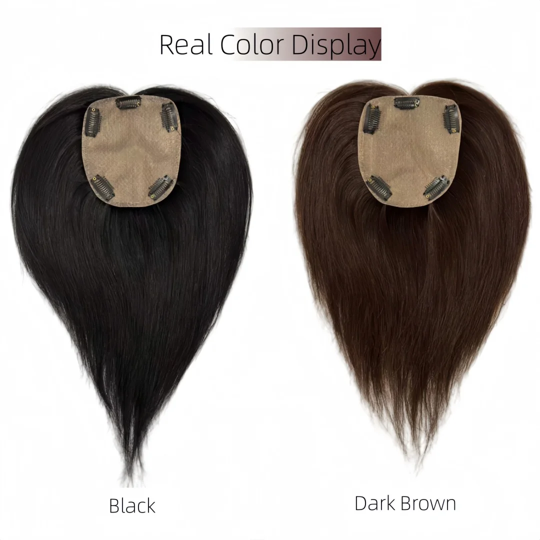 قاعدة الحرير الشعر البشري القبعات العالية للنساء كليب في قطع الشعر مع عدم وجود الانفجارات الحرة فراق فروة الرأس الطبيعية وصلات شعر برازيلي