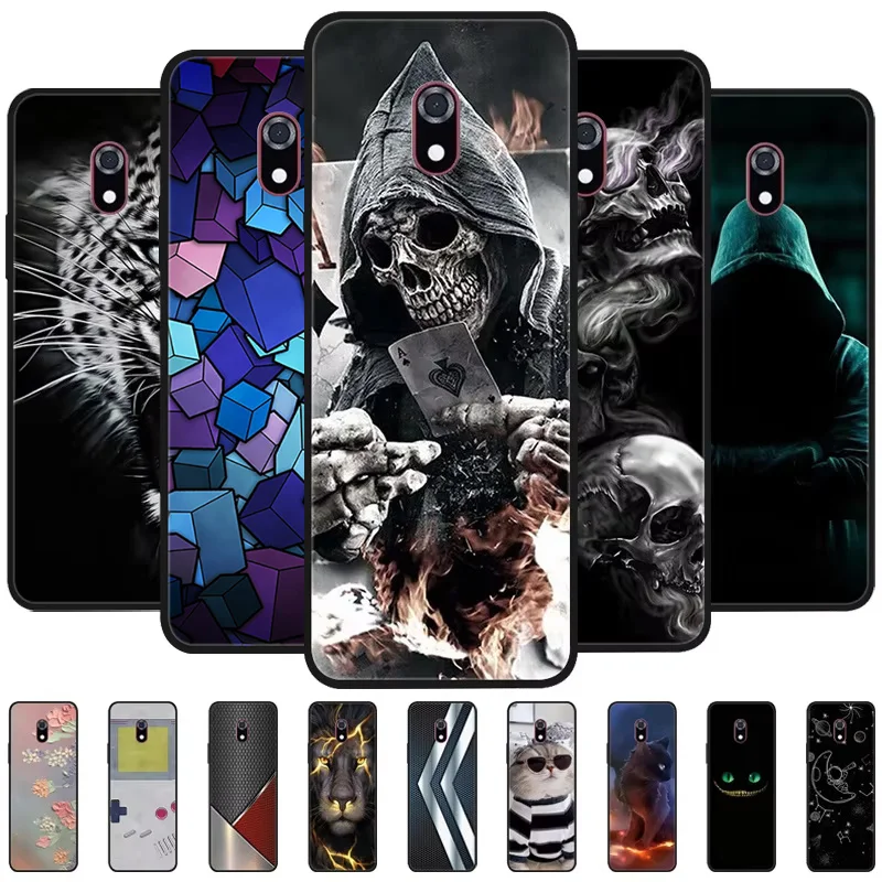 For Xiaomi Mi Qin F22 F22Pro Case Soft Black TPU Silicone Bumper Lion Painted Coque For Qin F22 Pro Phone Cover QinF22 Fundas