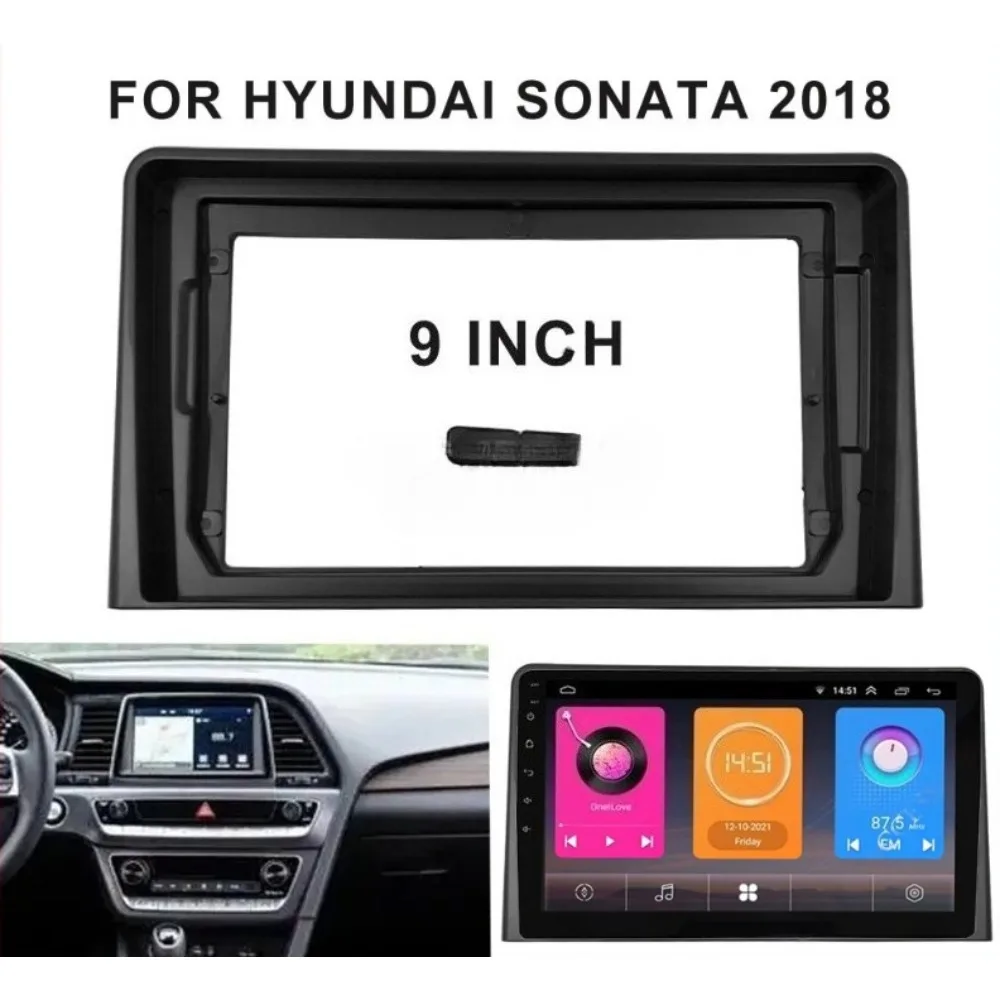 

Для 2018 HYUNDAI SONATA 9-дюймовые автомобильные инструменты GPS Автомобильная рамка Панель Android Радио Аудио Приборная панель Аксессуары Комплект панели ABS Отделка