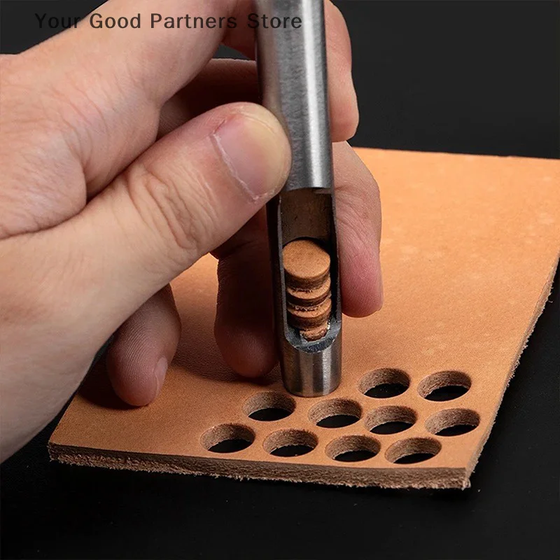 6pcs Leather Hole Punching Tools Steel Hollow Round Hole Puncher - Sharp, Durable Round Cutters For Watch Bands, Belts, Paper