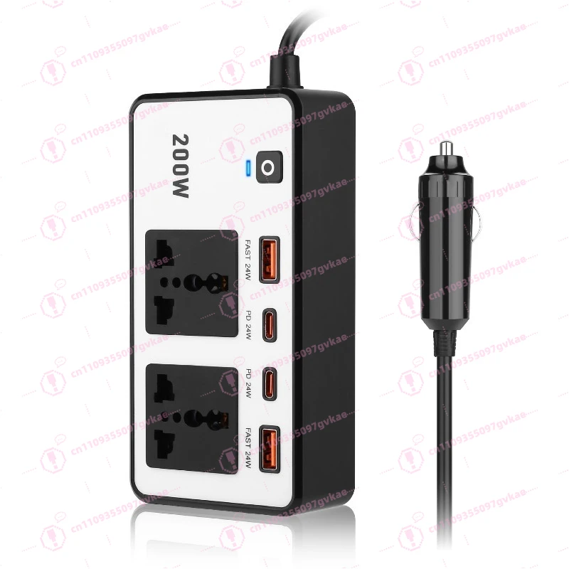 Automobile Inverter Socket Universal Gauge Inverter To 220v Fast Charging Pd Port Car Inverter 12v
