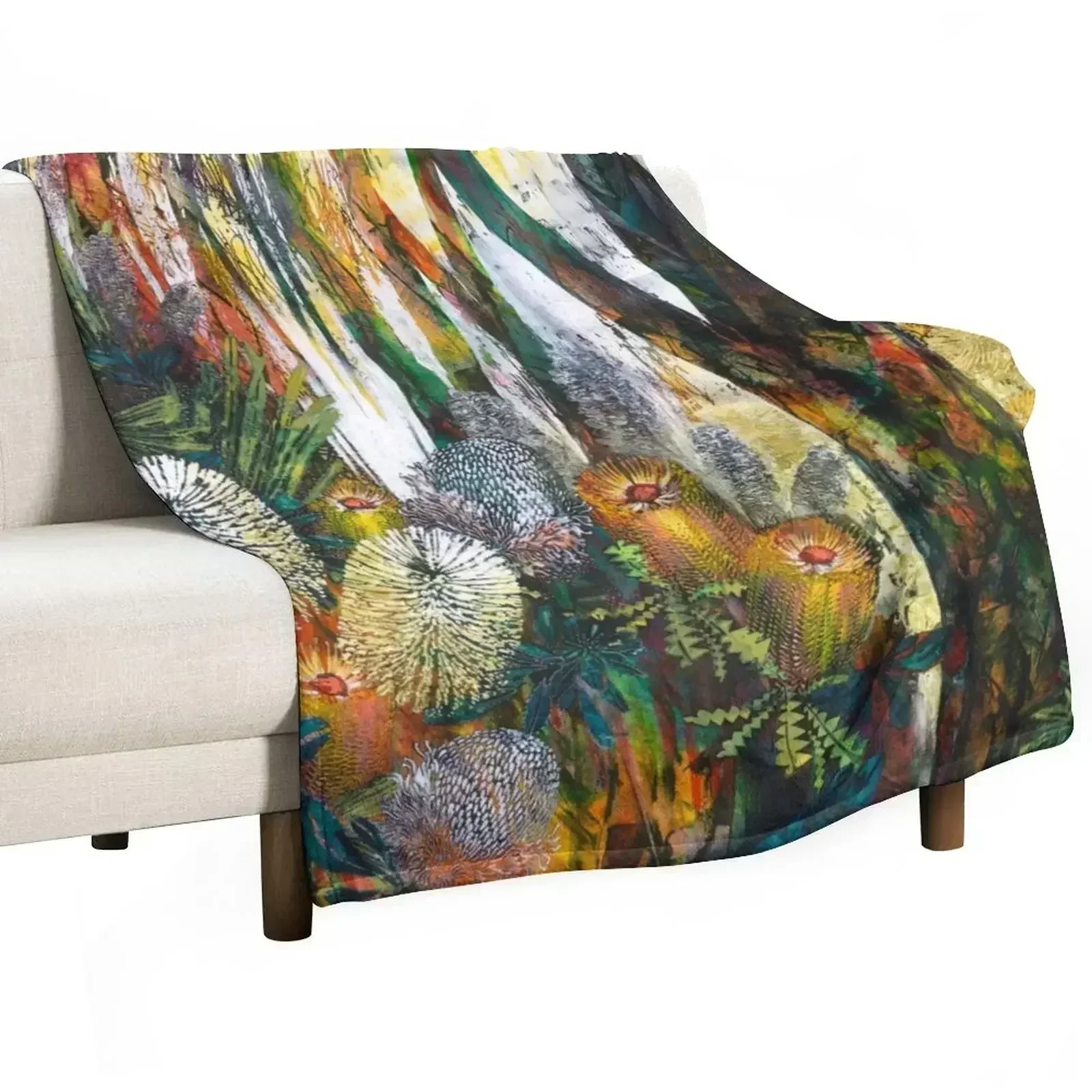 

Beauteous Banksias Throw Blanket Comforter For Baby Plaid on the sofa Decorative Sofa Blankets