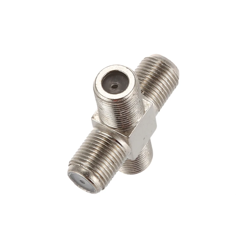 

5-Pack 4-Way F-Type Coax Cable Splitter Combiner Female To 4 Female For Video VCR Antenna TV Cable Satellite,Silver-AT35