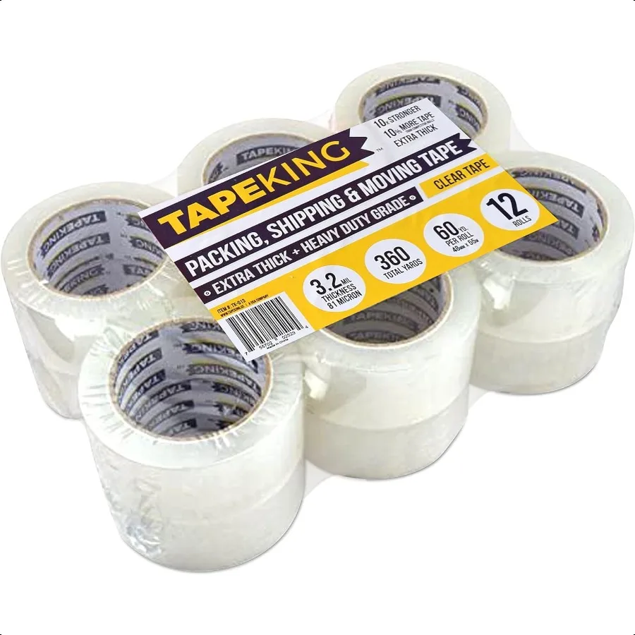 

Heavy Duty Clear Packing Tape 60 Yards Roll 12 Rolls for Packing Shipping and Moving