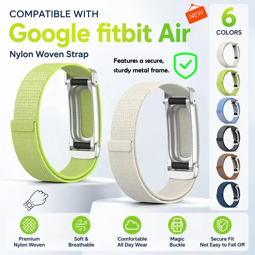 Nouveau bracelet en nylon original pour Google Fitbit Air, bracelet de remplacement pour tracker d'activité sportive, compatible avec Google Fitbit Air