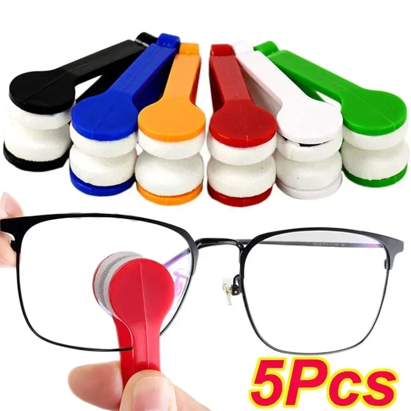 Nuevo cepillo creativo para gafas de dos lados, limpiador de gafas de microfibra suave, limpiador de gafas, cepillo de limpieza para frotar, herramienta de limpieza