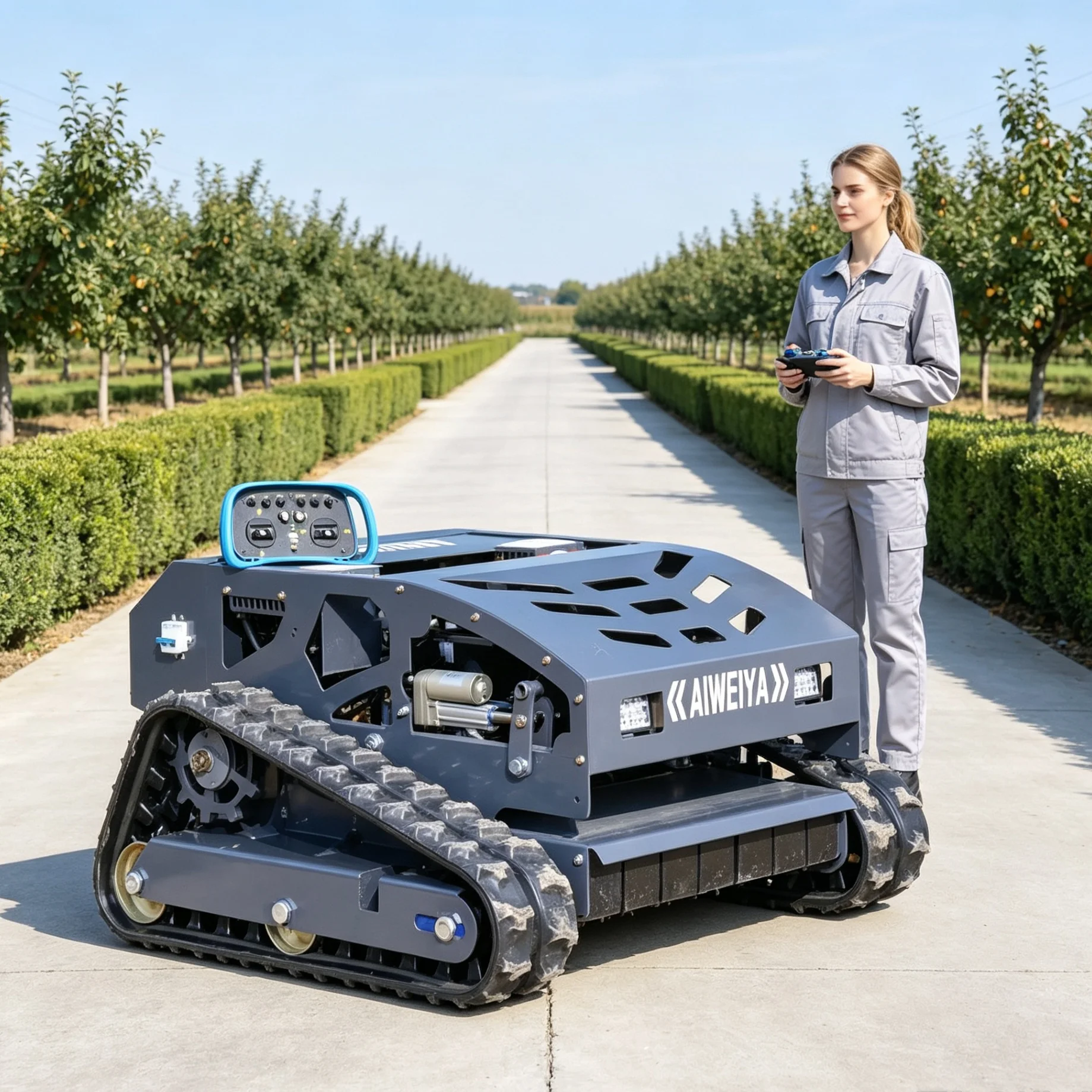 Customized 550H four‑stroke lawn mower with adjustable cutting height, stable power output keeps lawn surfaces neat in luxury