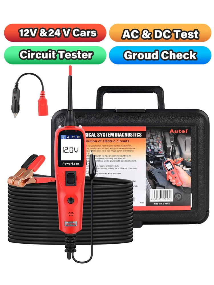 Autel PowerScan PS100 12V 24V Elektrische System Auto Circuit-Tester Power Probe BMS Short Open Finder Auto reparatur Diagnose Werkzeuge