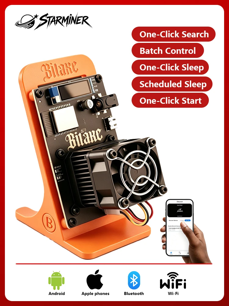 STARMINER 12V Smart Bitaxe Gamma 601 Solo Miner z możliwością przetaktowania 1.28Th/s do 1.36Th/s, 20W, chip Asic BM1370, koparka Bitcoin, koparka BTC — 2