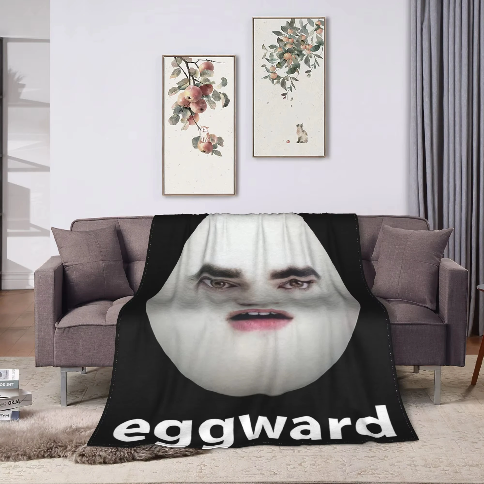 Funny Edward Cullen Flannel Blanket Super Soft Novelty Plush Throw for Bedroom Camping Bed Sheet Cover Washable Gift