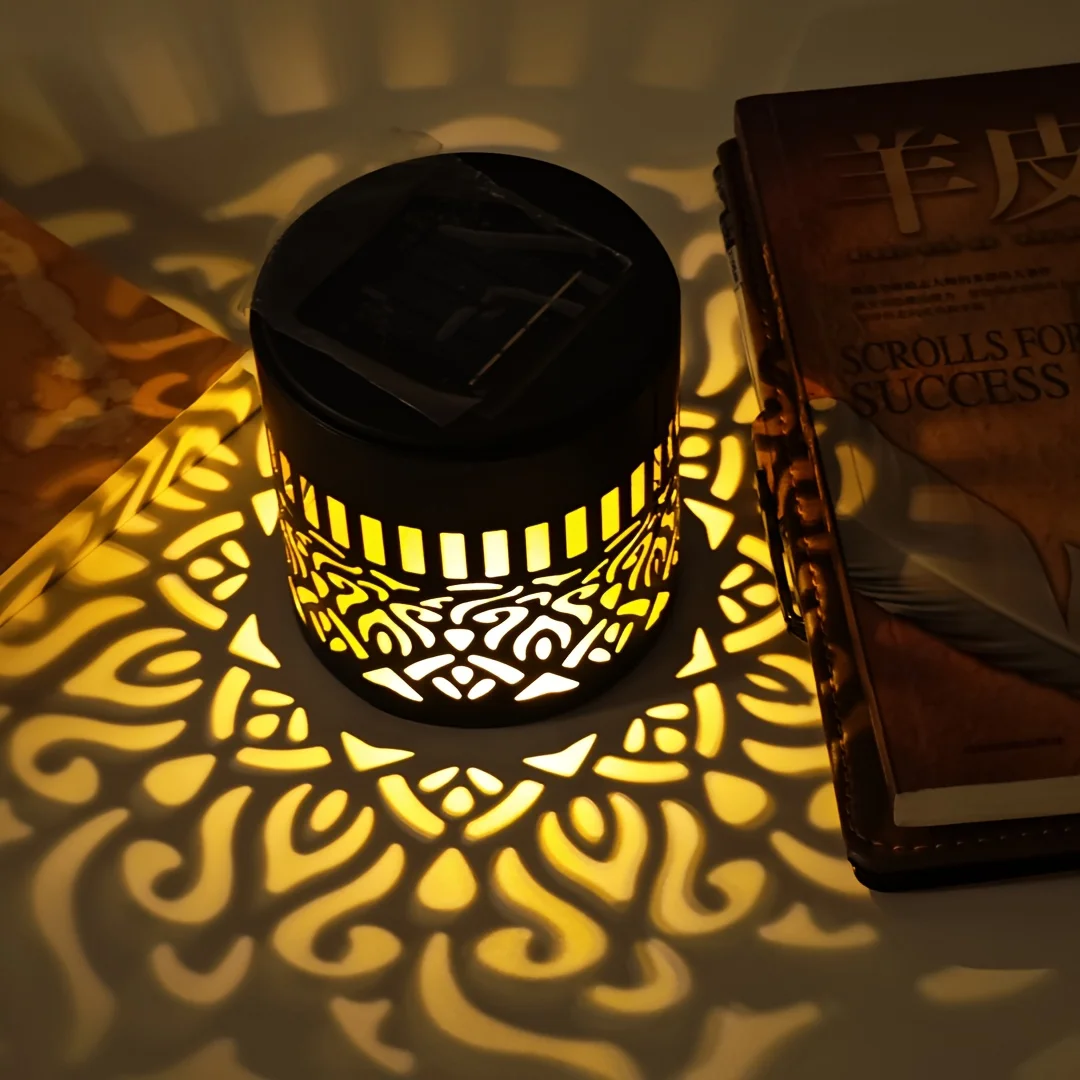 1Pcs/2Pack Solar-Powered Datura Lantern Light, Wall Lamp, Suitable for Outdoor Gardens, Patios, and Walkway Decorations.