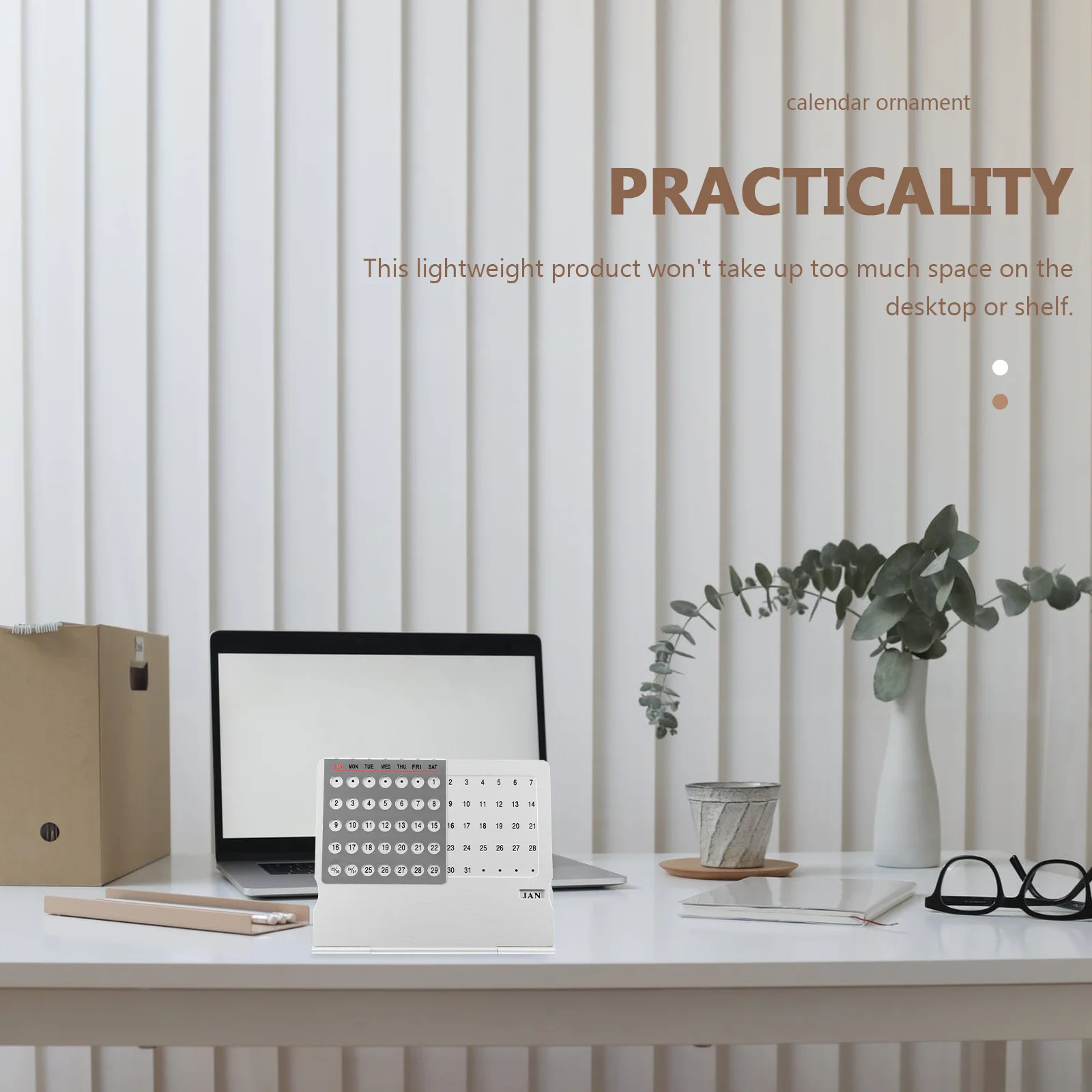 

Ultra-Thin Metal Desk Calendar Perpetual Rotating Date Display For Office Home Decor Tabletop Accessories Lightweight