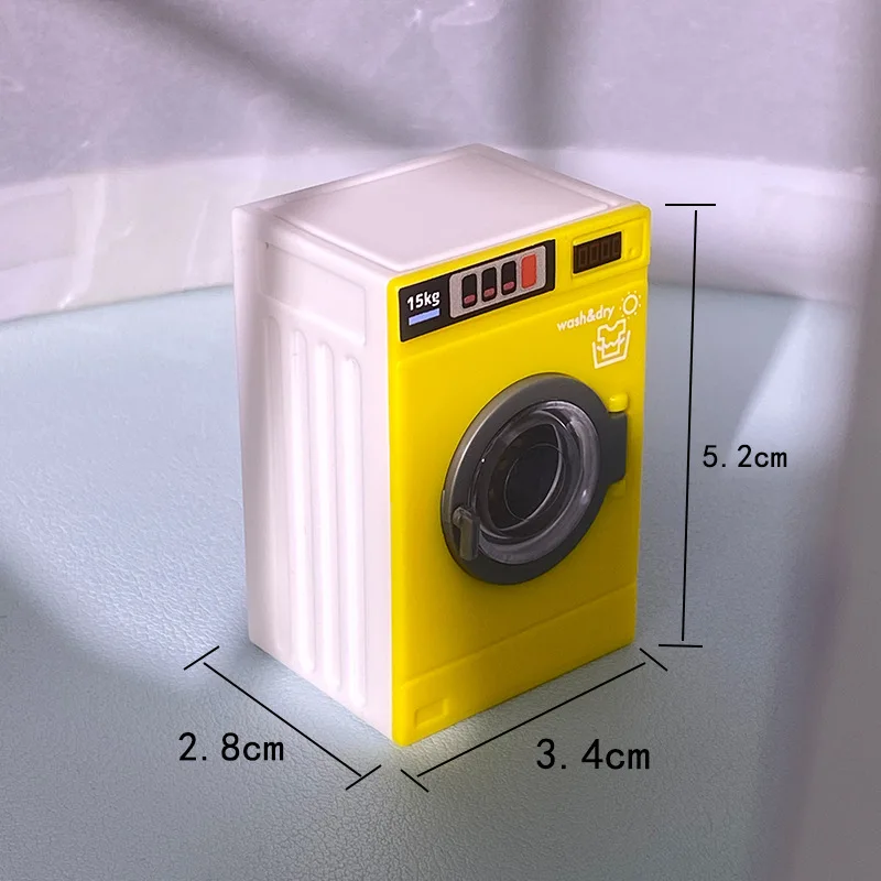 1:12 ドールハウスミニチュア洗濯機家電洗濯モデル装飾おもちゃごっこ遊びおもちゃ男の子と女の子用 1 個