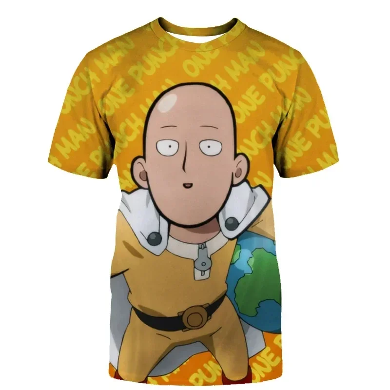 2024 Anime ONE PUNCH MAN 3D Printed Summer Men's and Women's O-collar T-shirts Casual Short-sleeved Oversized Fashion Clothing