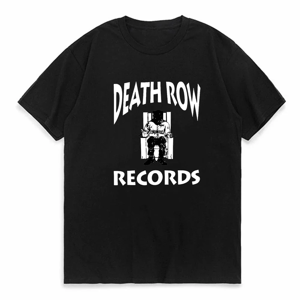 Death Row Records T Shirt Men Fashion West Coast Hip Hop United States T-shirts Summer O-Neck Print Unisex Pop Y2k Tshirt