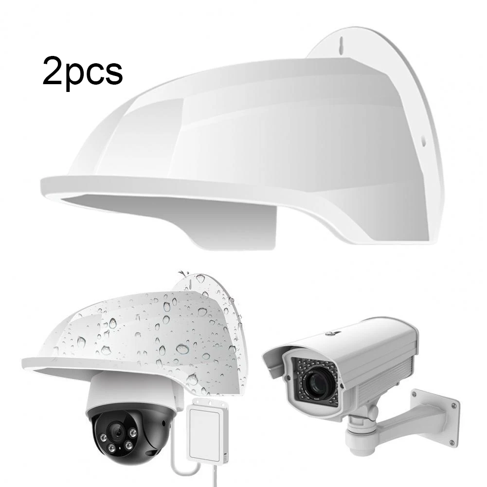 1/2pcs Sun Rain Shade Camera Cover Protective Cover Shield Wall Waterproof Rainproof Shell Protector For Outdoor Camera