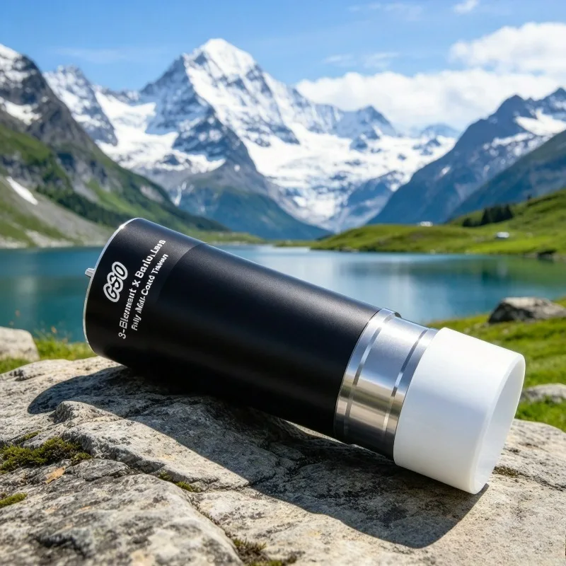 GSO 1.25inch 3-Element Barlow Lens Astronomical Telescope Accessories 5X Magnification for Stargazing And Space Exploration