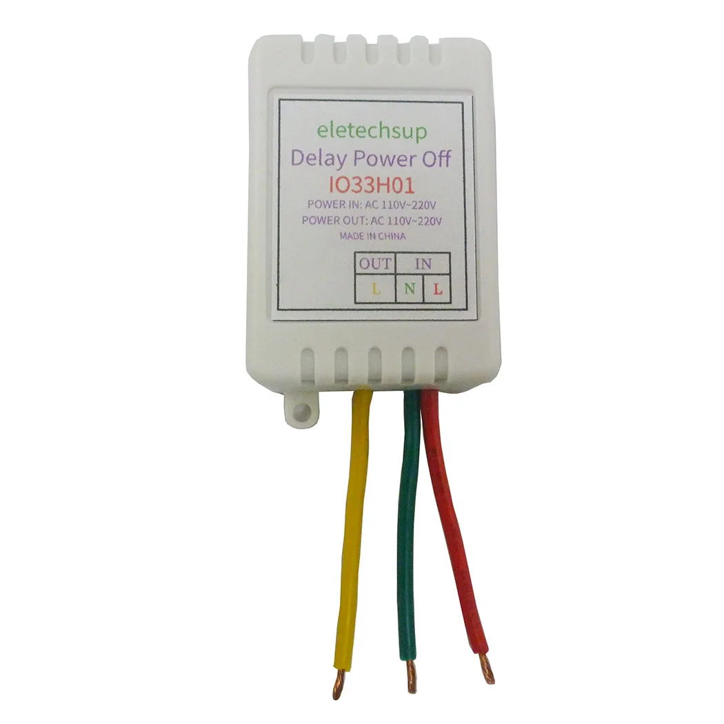 

1-480Min Timer Adjustable Disconnect Delay Controller AC 110V 220V Power-ON Delay OFF Relay Switch 7A Output Current Relay Board