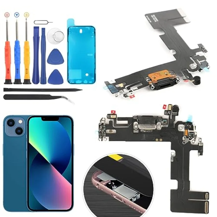 

Замена для iPhone 13, порт зарядки, док-станция, разъем для iPhone 13, зарядный порт, замена USB-кабеля для зарядного устройства в сборе
