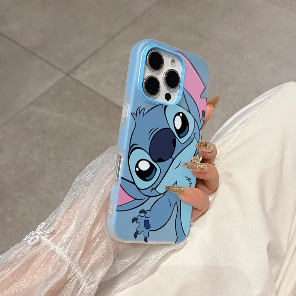 2 IN 1 Cartoon Stitch Angel Case For Motorola Moto G86 G75 G60 G56 G55 G53 G52 G35 G34 G32 G30 G22 G05 G06 5G Hard Candy Cover view 2