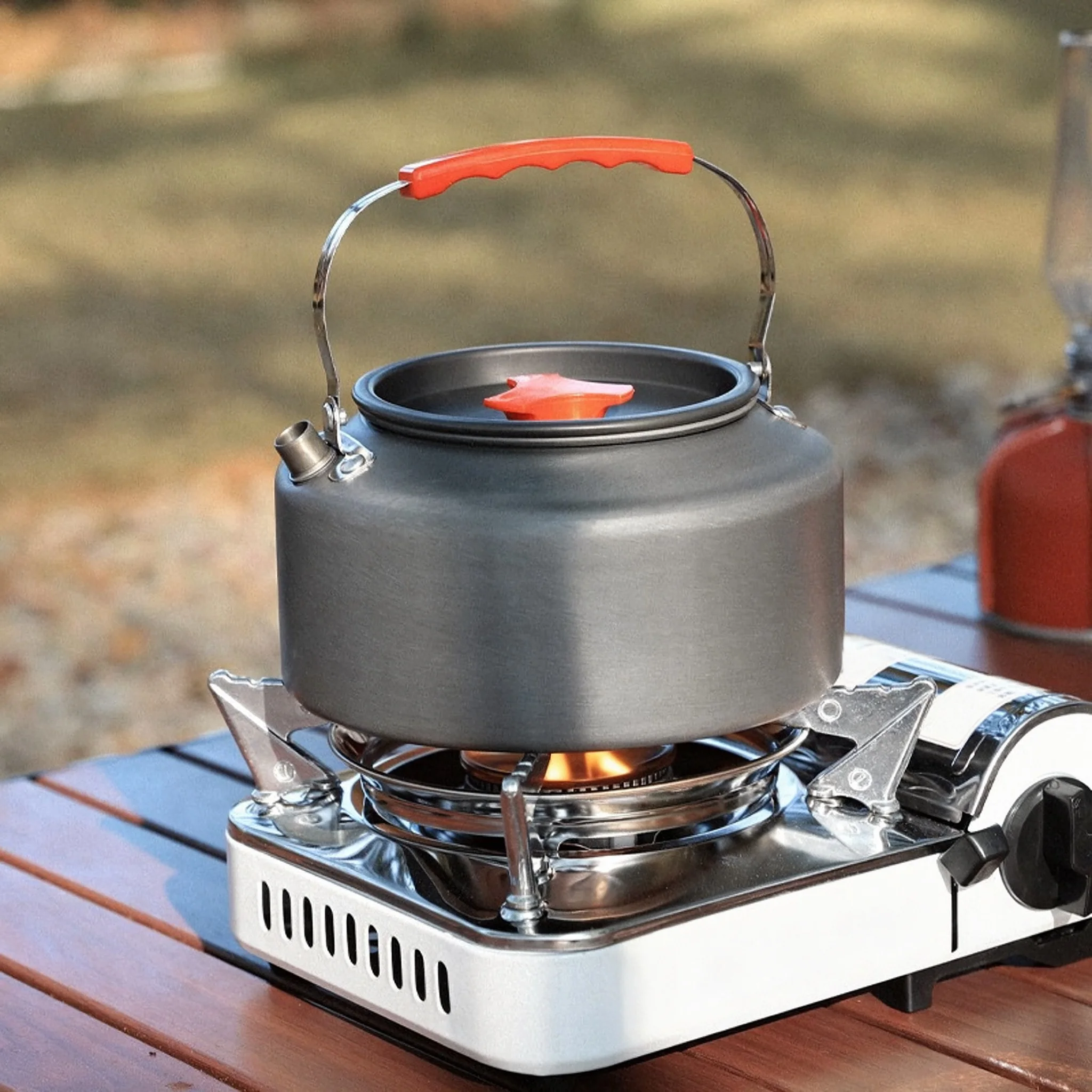 Outdoor Camping Kettle 2.5L Hard Anodized Aluminum Coffee Pot Large Capacity Teapot for Hiking Picnic